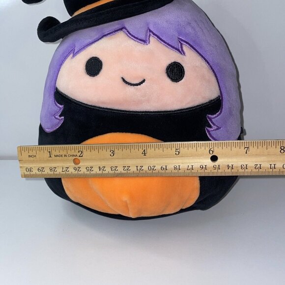 Squishmallows 8" Witch Plush Madeleine Purple Black Halloween Kellytoy 2019 Read - Picture 4 of 11